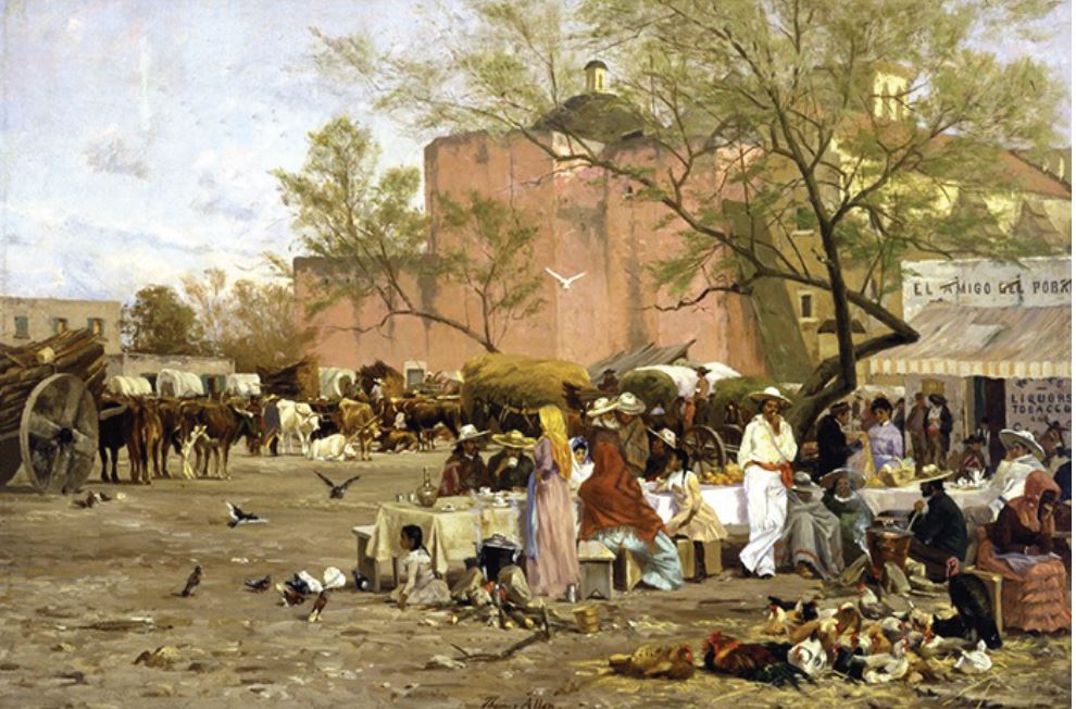 Market Plaza by Thomas Allen, 1878-1879. Witte Museum Collection.