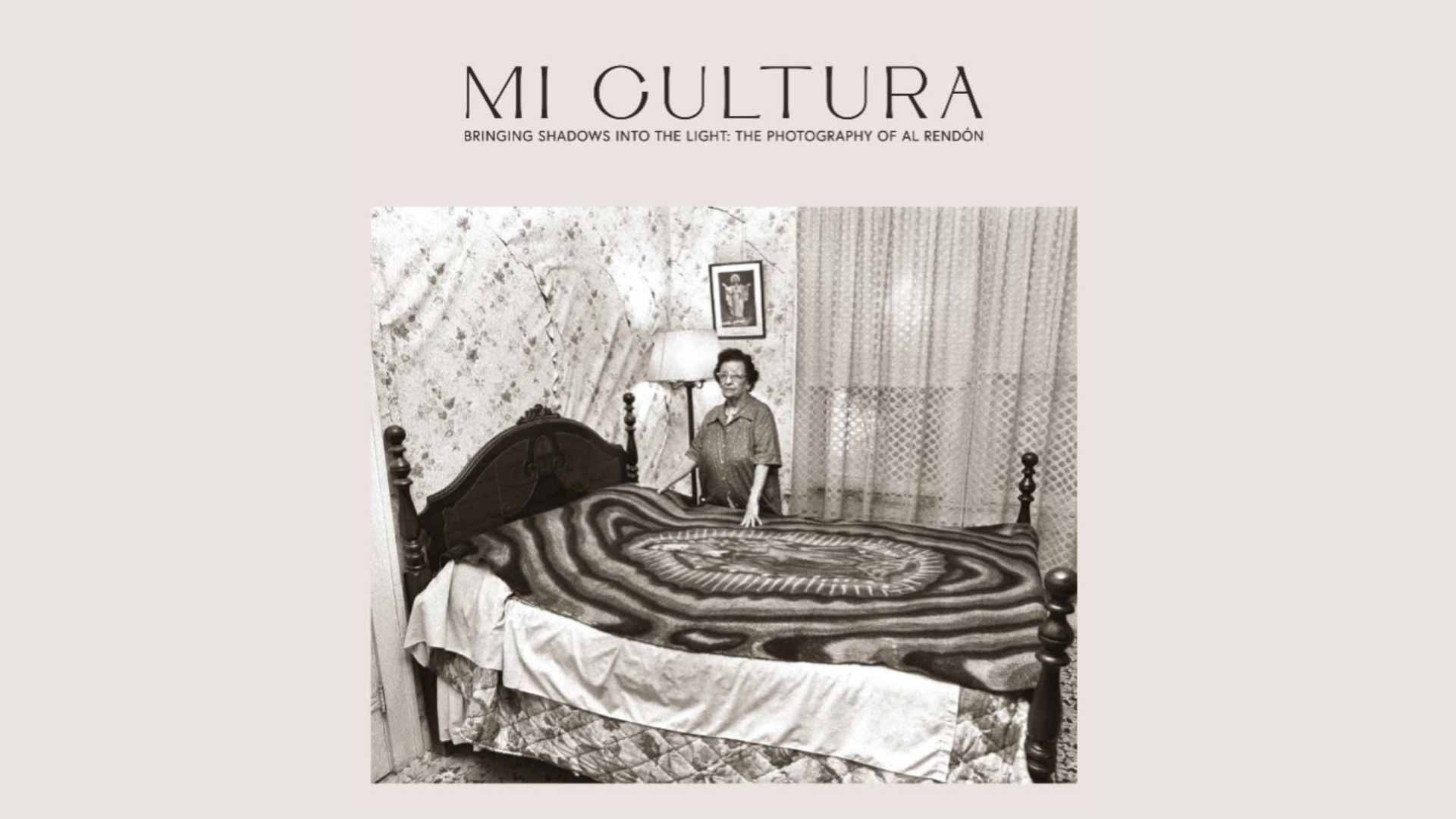 book cover featuring image of a woman standing behind a blanket with the virgen de guadalupe